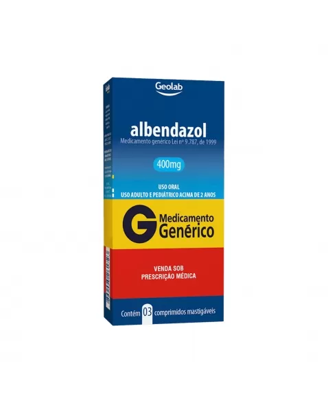 ALBENDAZOL 400MG 3COM GEOLAB