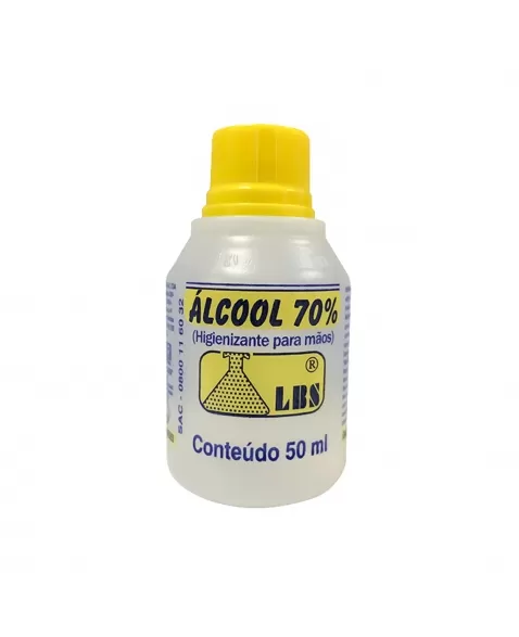 ÁLCOOL ANTISSÉPTICO 50ML 70% LBS