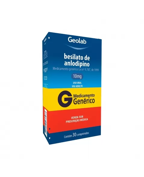 ANLODIPINO BESILATO 10MG 30COM GEOLAB