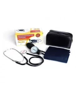 APARELHO DE PRESSÃO ANEROIDE BOTÃO + ESTETOSCÓPIO PREMIUM G-TECH