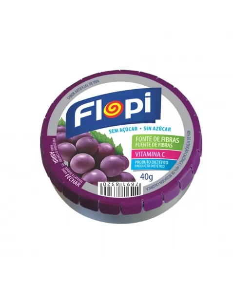 BALAS DIET FLOPI UVA 40G FLORESTAL