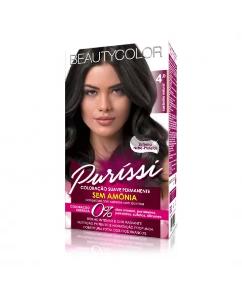 BEAUTYCOLOR PURÍSSI SEM AMÔNIA 4.0 CASTANHO NATURAL