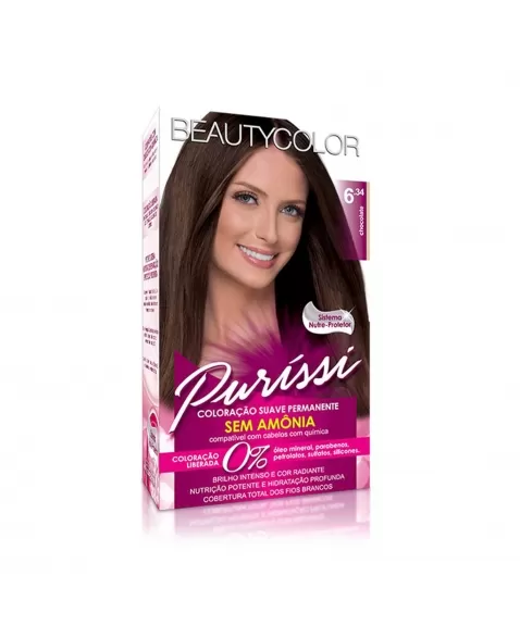 BEAUTYCOLOR PURÍSSI SEM AMÔNIA 6.34 CHOCOLATE