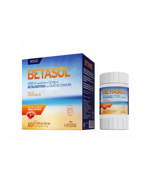 BETASOL BETA CAROTENO 250MG 60CAPS GEL KRESS