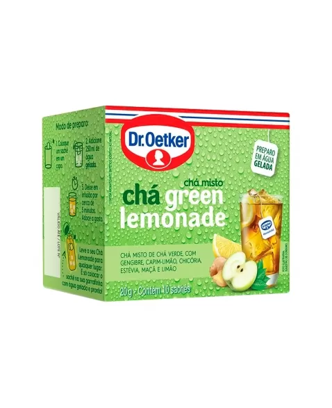 CHÁ GREEN LEMONADE 20G C/10 SACHÊS DR.OETKER