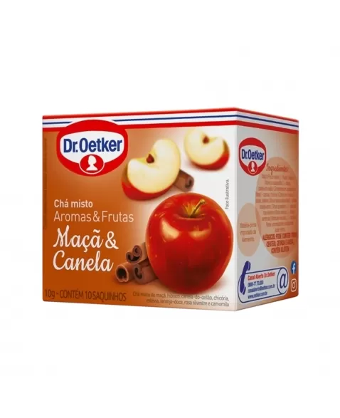 CHÁ MAÇÃ E CANELA 10G C/10 SACHÊS DR.OETKER