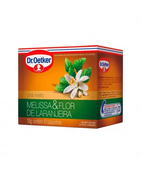 CHÁ MELISSA E FLOR DE LARANJEIRA 10G C/10 SACHÊS DR.OETKER