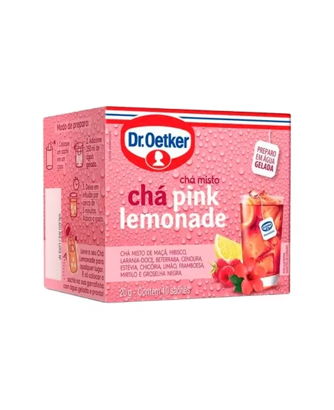 CHÁ PINK LEMONADE 20G C/10 SACHÊS DR.OETKER