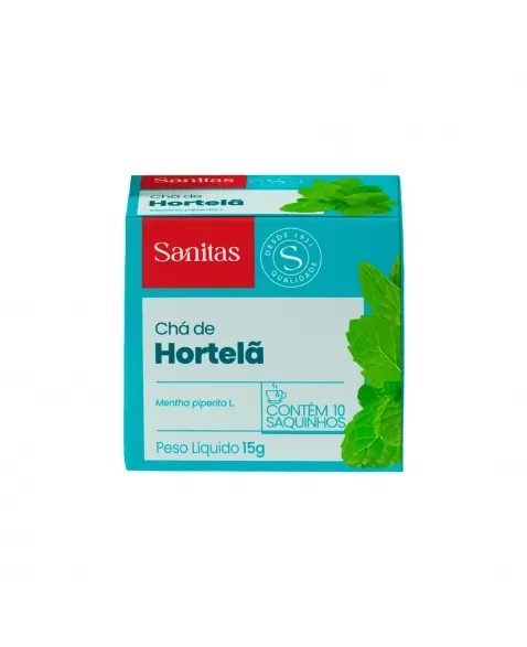 CHÁ SANITAS HORTELÃ 15G C/10 SACHÊS LIFAR