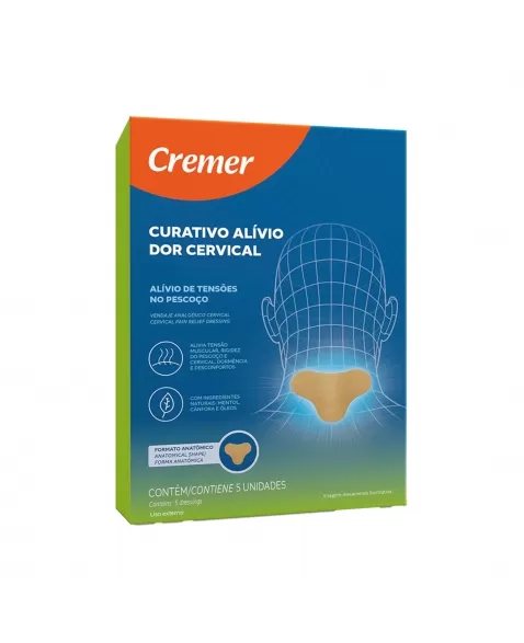 CURATIVO PARA ALÍVIO DE DOR CERVICAL C/5 CREMER