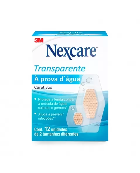 CURATIVO PROVA D’ÁGUA TRANSPARENTE C/12 NEXCARE 3M