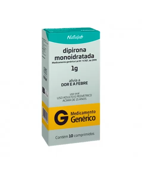 DIPIRONA MONOIDRATADA 1G 10COM NATULAB