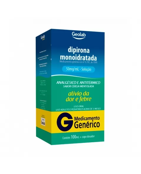 DIPIRONA MONOIDRATADA 50MG 100ML GEOLAB