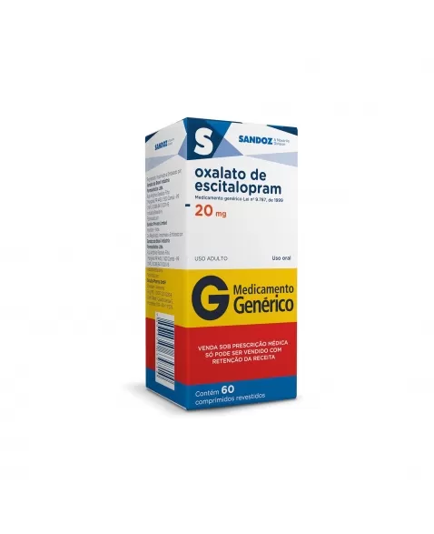 ESCITALOPRAM 20MG 60COM C1* SANDOZ