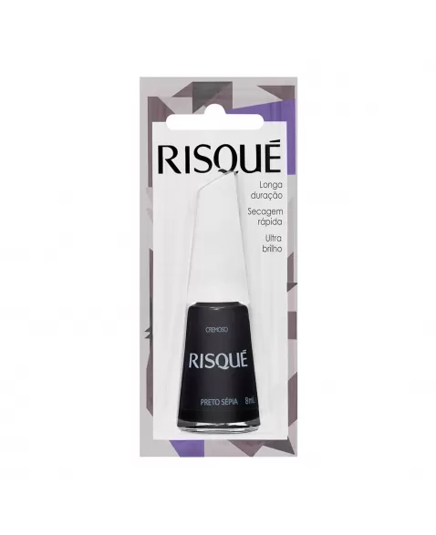 ESMALTE RISQUÉ CREMOSO PRETO SÉPIA BLISTER COTY