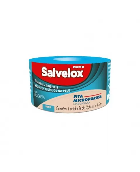 FITA MICROPORE BEGE 2.5CMX4.5M SALVELOX CREMER