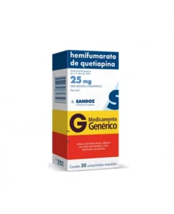 HEMIFUMARATO QUETIAPINA 25MG 30COM C1* SANDOZ