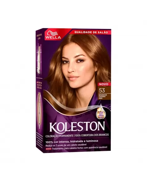 KOLESTON KIT 53 ENTARDECER CASTANHO OURO