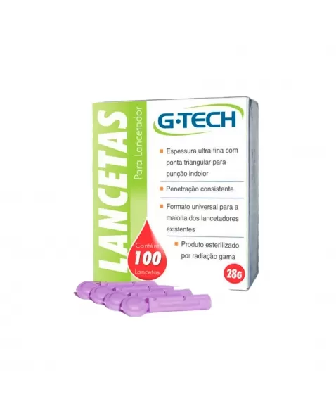 LANCETAS C/100 28G G-TECH