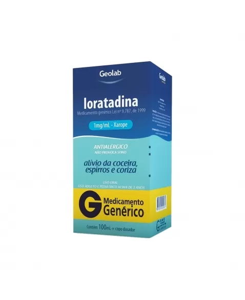 LORATADINA XAROPE 1MG 100ML GEOLAB