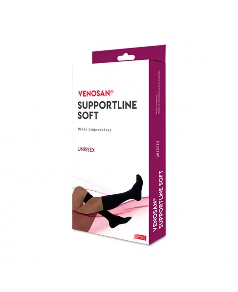 MEIA 3/4 18/22 SUPPORTLINE PRETO COM PONTEIRA M VENOSAN