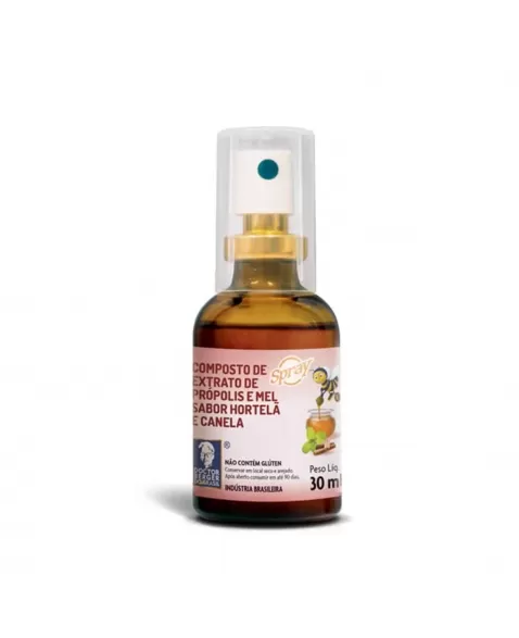 MEL E EXTRATO DE PRÓPOLIS HORTELÃ CANELA SPRAY 30ML DOCTOR BERGER