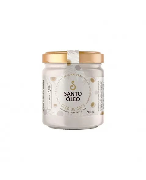 ÓLEO DE COCO EXTRAVIRGEM POLPA 200ML SANTO ÓLEO