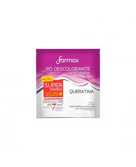 PÓ DESCOLORANTE CAPILAR QUERATINA 20G FARMAX