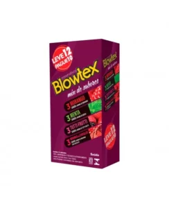 PRESERVATIVO LUBRIFICADO MIX DE SABORES LEVE 12 PAGUE 10 BLOWTEX