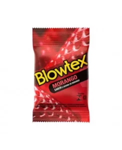 PRESERVATIVO LUBRIFICADO SABOR E AROMA MORANGO C/3 BLOWTEX