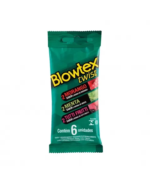 PRESERVATIVO LUBRIFICADO SABOR E AROMA TWIST C/6 BLOWTEX