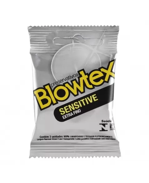 PRESERVATIVO LUBRIFICADO SENSITIVE EXTRA FINO C/3 BLOWTEX