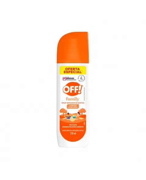 REPELENTE INSETOS OFF FAMILY SPRAY 170ML OFERTA ESPECIAL SC JOHNSON