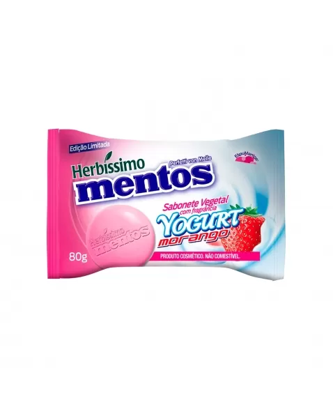 SABONETE BARRA HERBÍSSIMO MENTOS YOGURT MORANGO 80G DANA