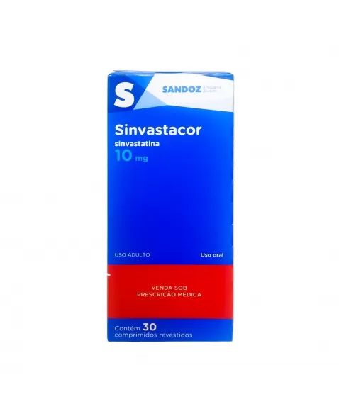 SINVASTACOR 10MG 30COM REVESTIDOS SANDOZ