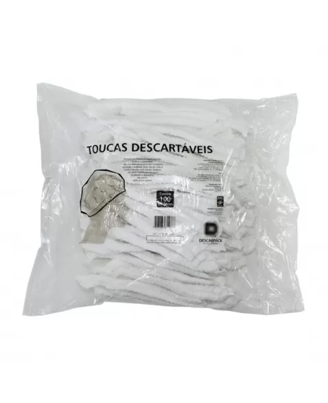 TOUCA BRANCA PACOTE C/100 DESCARPACK