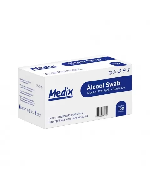 ÁLCOOL SWABS 70% C/100 MEDIX