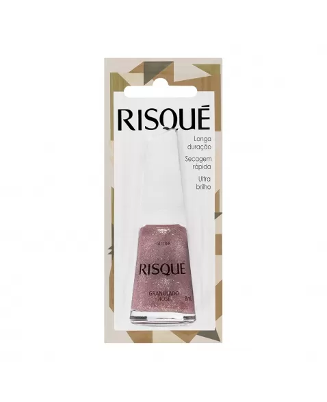 ESMALTE RISQUÉ GLITTER GRANULADO ROSÉ BLISTER COTY