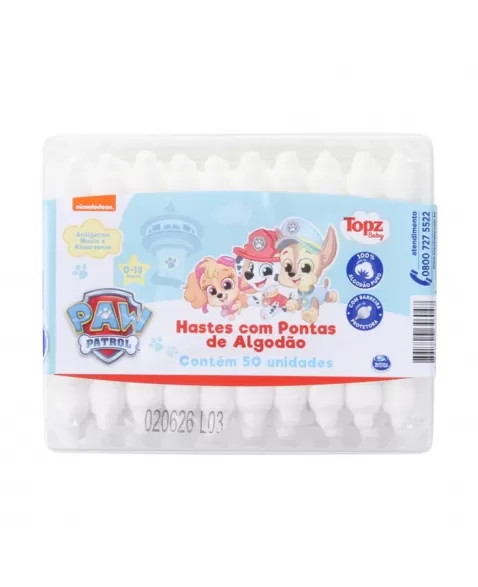 HASTES COM BARREIRA PROTETORA PATRULHA CANINA C/50 TOPZ BABY