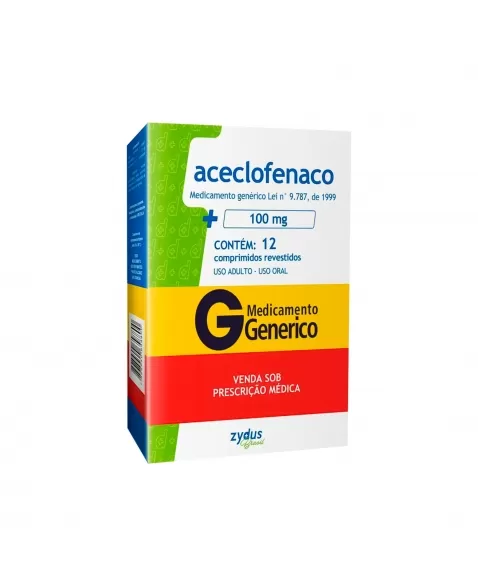 ACECLOFENACO 100MG 12COM ZYDUS