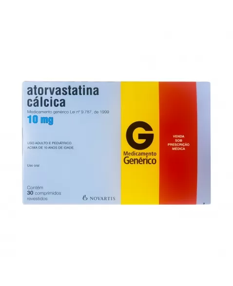 ATORVASTATINA CÁLCICA 10MG 30COM NOVARTIS