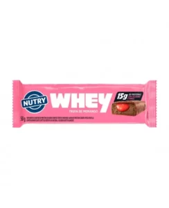 BARRA NUTRY WHEY TRUFA DE MORANGO 50G NUTRIMENTAL