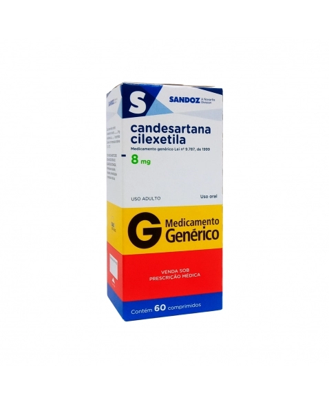 CANDESARTANA CILEXETILA 8MG 60COM SANDOZ