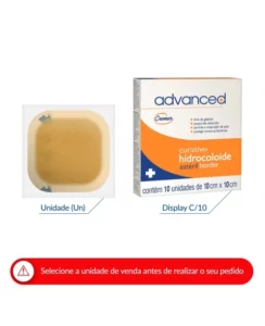 CURATIVO ADVANCED HIDROCOLOIDE ADESIVO BORDER 10X10CM CREMER