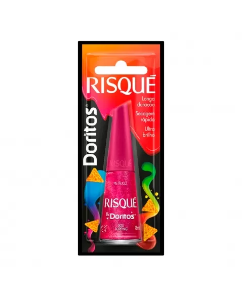 ESMALTE RISQUÉ DORITOS METÁLICO SOU TOPPING BLISTER COTY