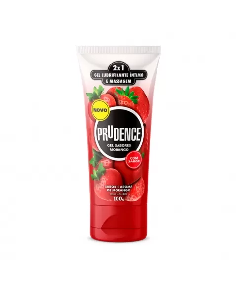 GEL LUBRIFICANTE ÍNTIMO MORANGO 100G PRUDENCE