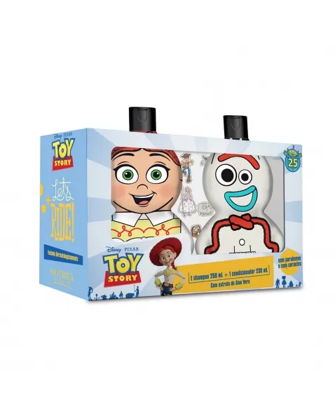 KIT TOY STORY SHAMPOO 250ML + CONDICIONADOR 230ML + ADESIVOS NUTRIEX