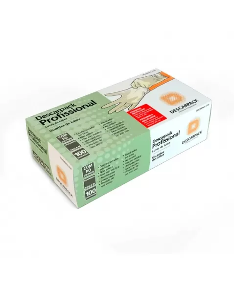 LUVAS DE LÁTEX PARA USO NÃO MÉDICO M C/100 DESCARPACK