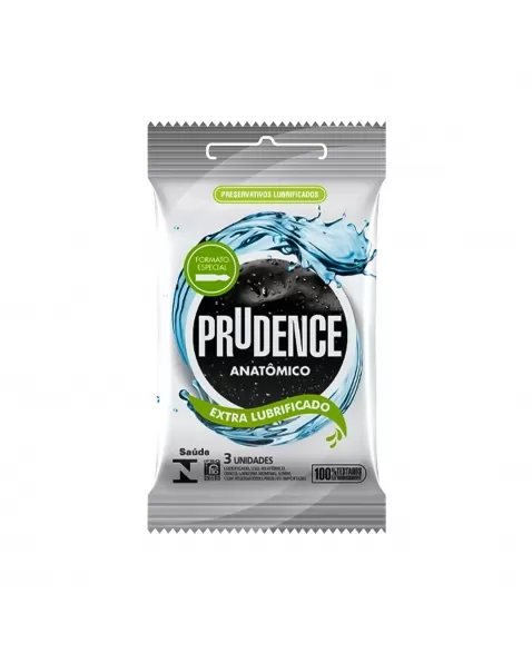 PRESERVATIVO EXTRA LUBRIFICADO ANATÔMICO C/3 PRUDENCE