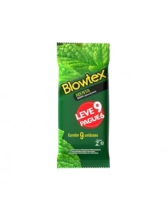 PRESERVATIVO LUBRIFICADO AROMA MENTA LEVE 9 PAGUE 6 BLOWTEX